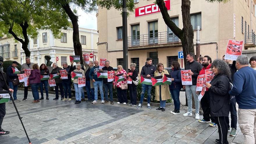 Concentraciones de apoyo al pueblo palestino en las sedes de CCOO de Castilla-La Mancha